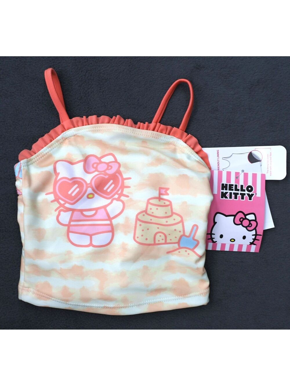 Hello Kitty Baby 12M Two-Piece Swim Set with Ruffle and Shell Print